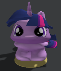 Size: 249x292 | Tagged: safe, twilight sparkle, pony, unicorn, g4, my little pony: friendship is magic, 3d, fat, female, horn, looking at you, mare, roblox, solo, wat