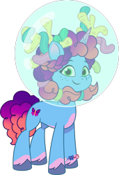 Size: 2713x3960 | Tagged: safe, misty brightdawn, pony, unicorn, enchantment under the sea, g5, my little pony: tell your tale, official, spoiler:g5, spoiler:my little pony: tell your tale, spoiler:tyts02e28, .ai available, .svg available, alternate hairstyle, bracelet, braid, bubble, concave belly, coral, female, friendship bracelet, horn, jewelry, mare, rebirth misty, simple background, smiling, solo, svg, transparent background, unshorn fetlocks, vector