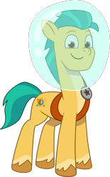 Size: 2517x4064 | Tagged: safe, hitch trailblazer, earth pony, pony, enchantment under the sea, g5, my little pony: tell your tale, official, spoiler:g5, spoiler:my little pony: tell your tale, spoiler:tyts02e28, .ai available, .svg available, bubble, male, sheriff's badge, simple background, smiling, solo, stallion, svg, transparent background, unshorn fetlocks, vector