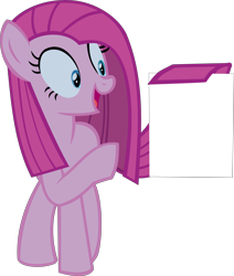 Size: 11590x13670 | Tagged: safe, artist:retroponybro, pinkie pie, g4, base used, female, full body, inkscape, mare, paper, pinkamena diane pie, simple background, transparent background, vector