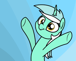 Size: 2048x1634 | Tagged: safe, artist:ewoudcponies, lyra heartstrings, pony, unicorn, g4, bust, female, gradient background, hooves in air, horn, mare, smiling, solo