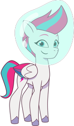 Size: 2336x3986 | Tagged: safe, zipp storm, pegasus, pony, enchantment under the sea, g5, my little pony: tell your tale, official, spoiler:g5, spoiler:my little pony: tell your tale, spoiler:tyts02e28, .ai available, .svg available, bubble, colored wings, concave belly, female, folded wings, mare, multicolored wings, simple background, slender, smiling, solo, svg, thin, transparent background, unshorn fetlocks, vector, wings