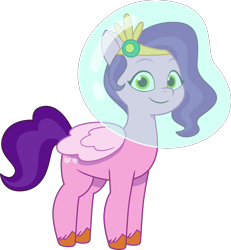 Size: 3129x3389 | Tagged: safe, pipp petals, pegasus, pony, enchantment under the sea, g5, my little pony: tell your tale, official, spoiler:g5, spoiler:my little pony: tell your tale, spoiler:tyts02e28, .ai available, .svg available, bubble, diadem, female, folded wings, jewelry, mare, regalia, simple background, smiling, solo, svg, transparent background, unshorn fetlocks, vector, wings