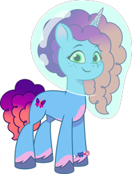 Size: 2658x3498 | Tagged: safe, misty brightdawn, pony, unicorn, enchantment under the sea, g5, my little pony: tell your tale, official, spoiler:g5, spoiler:my little pony: tell your tale, spoiler:tyts02e28, .ai available, .svg available, bracelet, bubble, female, friendship bracelet, horn, jewelry, mare, misty brightdawn's cutie mark, pipp petals' cutie mark, rebirth misty, simple background, smiling, solo, svg, transparent background, unshorn fetlocks, vector, zipp storm's cutie mark