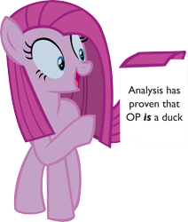 Size: 11590x13670 | Tagged: safe, artist:retroponybro, edit, editor:nate the pone, pinkie pie, earth pony, pony, g4, female, mare, op is a duck (reaction image), reaction image, simple background, solo, transparent background