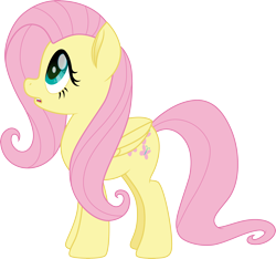 Size: 3206x3000 | Tagged: safe, artist:cloudy glow, fluttershy, g4, my little pony: friendship is magic, my little pony: rainbow roadtrip, simple background, solo, transparent background, vector