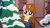 Size: 1920x1080 | Tagged: safe, artist:uspen, oc, oc only, oc:littlepip, pony, unicorn, fallout equestria, bag, board, christmas, christmas tree, clothes, cyrillic, door, female, garland, green eyes, happy new year, holiday, horn, looking at you, mare, outdoors, overalls, paper, russian, smiling, smiling at you, snow, snowflake, solo, text, translated in the comments, tree, window, wood