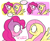 Size: 1723x1430 | Tagged: safe, artist:doodlesinky, fluttershy, pinkie pie, earth pony, pegasus, pony, g4, alrighty then, comic, duo, i know what you are, threatening