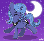 Size: 1808x1696 | Tagged: safe, artist:banquo0, princess luna, alicorn, pony, g4, eyes closed, female, filly, filly luna, foal, peytral, silly, silly filly, silly pony, solo, spread wings, tongue out, wings, woona, younger