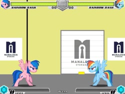 Size: 993x745 | Tagged: safe, artist:tom artista, firefly, rainbow dash, pegasus, pony, fighting is magic, g4, bipedal, fan game, game, game screencap, new, recolor, self paradox, self ponidox, stage