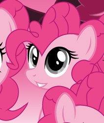 Size: 907x1071 | Tagged: safe, artist:pinkiepartypiepiety, pinkie pie, earth pony, pony, g4, alternate eye color, base artist needed, base used, clone, female, gray eyes, mare, solo, wrong eye shape