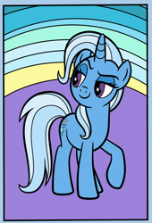 Size: 1280x1883 | Tagged: safe, artist:thatrandomuser01, trixie, pony, unicorn, g4, colored, female, horn, mare, passepartout, solo