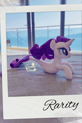 Size: 1800x2700 | Tagged: safe, rarity, seapony (g4), unicorn, g4, bedroom, horn, indoors, irl, ocean, photo, plushie, pony plushie, seaponified, seapony rarity, side view, solo, species swap, water