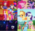 Size: 2047x1796 | Tagged: safe, artist:gab_eka(gabyshevakata), edit, edited screencap, screencap, applejack, fluttershy, pinkie pie, rainbow dash, rarity, twilight sparkle, alicorn, earth pony, pegasus, rabbit, unicorn, g4, may the best pet win, my little pony: friendship is magic, princess twilight sparkle (episode), the crystal empire, ambiguous gender, animal, barely pony related, big crown thingy, chess piece, clothes, comparison, crossover, crown, doll, dress, element of magic, eyes closed, female, gangle, golden oaks library, gown, hat, heterochromia, hoofbump, horn, jax (tadc), jester, jester hat, jewelry, kinger, male, mane six, mare, mask, overalls, pomni, ragatha, ragdoll, regalia, ribbon, smiling, the amazing digital circus, toy, twilight sparkle (alicorn), zolo-toy, zooble