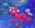 Size: 2739x2273 | Tagged: safe, artist:dreamy990, oc, oc:dusk horizon, pony, unicorn, g4, arms spread out, cheek puffing, comet, cute, female, flailing, flowing mane, flowing tail, full body, holding breath, horn, lost in space, marker drawing, mars, pinpoint eyes, planet, puffy cheeks, saturn, scared, solo, space, stars, tail, traditional art