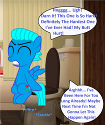 Size: 1232x1464 | Tagged: safe, artist:memeartboi, pegasus, pony, g4, bathroom, but why, colt, constipated, cute, eyes closed, foal, gritted teeth, grunt, grunting, gumball watterson, hnnng, imminent flush, implied farting, implied pooping, indoors, male, onomatopoeia, pegasus wings, ponified, pushing, sitting, sitting on toilet, solo, sound effects, speech bubble, spread wings, struggle, struggling, teeth, text, the amazing world of gumball, toilet, toilet humor, toilet paper, ugh, wings