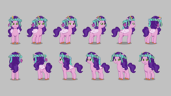 Size: 5806x3266 | Tagged: safe, pipp petals, pegasus, pony, enchantment under the sea, g5, my little pony: tell your tale, official, spoiler:g5, spoiler:my little pony: tell your tale, spoiler:tyts02e28, alternate hairstyle, diadem, female, folded wings, jewelry, mare, regalia, smiling, solo, toon boom, turnaround, unshorn fetlocks, wings