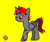 Size: 5428x4550 | Tagged: safe, artist:alphawolf2003, oc, oc only, oc:lycan(alphawolf2003), alicorn, pony, wolf, wolf pony, g4, alicorn oc, gray sclera, horn, male, red eyes, simple background, solo, wings, yellow background