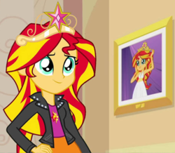 Size: 1004x874 | Tagged: artist needed, editor needed, safe, edit, edited screencap, screencap, sunset shimmer, equestria girls, g4, my little pony equestria girls: rainbow rocks, my past is not today, big crown thingy, element of magic, jewelry, regalia, twilight's crown