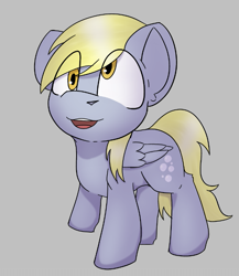 Size: 719x830 | Tagged: safe, artist:cotarsis, derpy hooves, pegasus, pony, g4, gray background, looking at you, simple background, smiling, solo