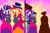 Size: 2266x1488 | Tagged: safe, artist:artsymlp12, starlight glimmer, sunset shimmer, twilight sparkle, human, undead, zombie, equestria girls, g4, bagged, caroling, clothes, comic, dress, gown, long dress, long skirt, skirt, victorian, victorian dress