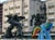 Size: 4000x2937 | Tagged: safe, artist:dingopatagonico, rainbow dash, pegasus, pony, robot, g4, city, mecha, outdoors, photo, portanova mecha, revernova, toy