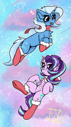 Size: 2160x3840 | Tagged: safe, artist:jubyskylines, starlight glimmer, trixie, g4