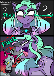 Size: 1240x1754 | Tagged: safe, artist:jully-park, oc, oc:ella evans, pegasus, pony, unicorn, comic:how i meet my chaotic friends, comic, horn