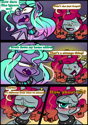 Size: 1240x1754 | Tagged: safe, artist:jully-park, oc, oc:ella evans, pegasus, pony, unicorn, comic:how i meet my chaotic friends, comic, horn