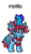 Size: 212x360 | Tagged: safe, artist:princess ice color twinkle, oc, oc only, oc:fez, oc:ranila, alicorn, pony, pony town, blue coat, clothes, eyelashes, female, floral head wreath, flower, folded wings, mare, pixel art, plushie, ponytail, red eyes, shirt, simple background, tail, transparent background, two toned mane, two toned tail, wings