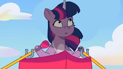 Size: 3410x1920 | Tagged: safe, artist:twilightsparkle2011, screencap, twilight sparkle, alicorn, pony, g4, g5, my little pony: tell your tale, on your cutie marks, boat, female, g4 to g5, generation leap, high res, i can't believe it's not hasbro studios, mare, solo, twilight sparkle (alicorn)