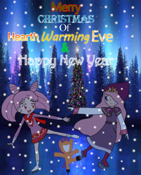 Size: 2521x3143 | Tagged: safe, tender taps, human, g4, celena butterfly, christmas, female, hearth's warming eve, holiday, human female, rini chibiusa tsukino, rini tsukino, sailor moon (series), star vs the forces of evil