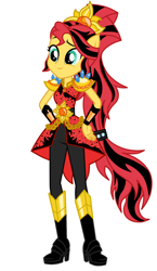 Size: 1042x1792 | Tagged: safe, editor:amadondawn, sunset shimmer, equestria girls, g4, crystal guardian, solo