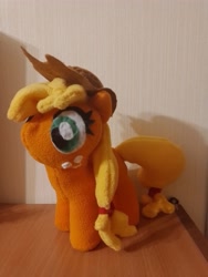 Size: 3000x4000 | Tagged: safe, artist:jbond, applejack, earth pony, pony, g4, applejack's hat, cowboy hat, female, freckles, handmade, hat, irl, mare, photo, photography, plushie, solo