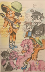 Size: 602x960 | Tagged: safe, artist:emocow0, pinkie pie, g4, banjo, crossover, dan vs, musical instrument, tumblr, wander (wander over yonder), wander over yonder