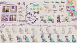 Size: 1280x720 | Tagged: safe, screencap, applejack, avalon, fluttershy, pinkie pie, rainbow dash, rarity, satin lace, satin palette, spike, tangerine tassels, twilight sparkle, zephyr breeze, pony, g4, mane seven, mane six, rarity's peek behind the boutique