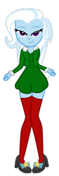 Size: 462x1369 | Tagged: safe, artist:gmaplay, edit, trixie, equestria girls, g4, christmas, holiday, recolor