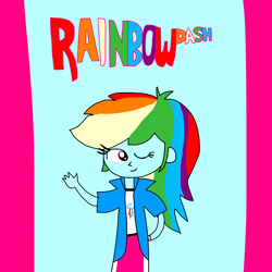 Size: 3072x3072 | Tagged: safe, artist:chikamotokenji, rainbow dash, human, equestria girls, g4, female, solo