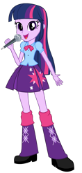 Size: 490x1036 | Tagged: safe, artist:cwt10101, twilight sparkle, human, equestria girls, g4, female, microphone, pose, simple background, singing, solo, transparent background