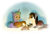 Size: 1518x1041 | Tagged: safe, artist:equestriaexploration, shiny sparks, oc, oc:katabatica lee, alicorn, pony, yakutian horse, g5, my little pony: tell your tale, alicornified, female, hurdy gurdy, lying down, mare, musical instrument, partially transparent background, prone, race swap, snow, sparksicorn