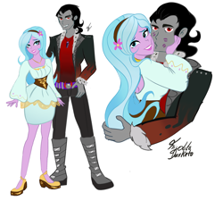 Size: 2244x2016 | Tagged: safe, artist:frijolito darketo, king sombra, radiant hope, human, equestria girls, g4, my little pony: friendship is magic, alternate universe, duo, duo male and female, female, girly girl, humanized, male, shipping