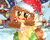 Size: 1365x1080 | Tagged: safe, artist:doraeartdreams-aspy, oc, oc only, oc:aspen, pegasus, g4, candy, candy cane, christmas, female, food, hat, holiday, jewelry, necklace, outdoors, peace sign, pegasus oc, santa hat