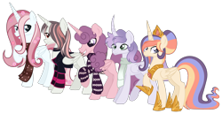 Size: 3484x1793 | Tagged: safe, artist:monochrome-sunsets, oc, oc only, alicorn, pony, unicorn, clothes, female, horn, mare, scarf, simple background, transparent background