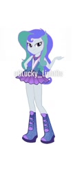 Size: 640x1347 | Tagged: safe, oc, oc only, equestria girls, g4, boots, crystal guardian, high heel boots, shoes, simple background, solo, white background