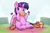 Size: 4000x2643 | Tagged: safe, artist:pabbley, twilight sparkle, alicorn, pony, g4, belly, belly button, burger, chubby, cute, drink, eating, female, food, frog (hoof), high res, hoof hold, ketchup, mare, mouth hold, nom, picnic, ribcage, round belly, sauce, sitting, solo, that pony sure does love burgers, twiabetes, twilight burgkle, twilight sparkle (alicorn), underhoof