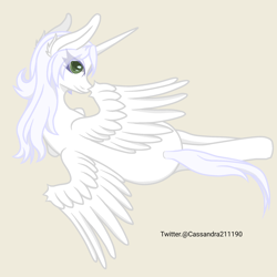 Size: 2000x2000 | Tagged: safe, artist:cassandra211190, oc, oc:κασσάνδρα, alicorn, pony, alicorn oc, horn, wings