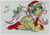 Size: 2457x1742 | Tagged: safe, artist:jacquibim, fluttershy, pegasus, pony, g4, bow, butt, candy, candy cane, christmas, clothes, ear fluff, female, food, hair bow, hat, high res, holiday, human shoulders, lying down, mare, merry christmas, mouth hold, plot, prone, santa hat, shoulder fluff, socks, solo, tail, tail bow