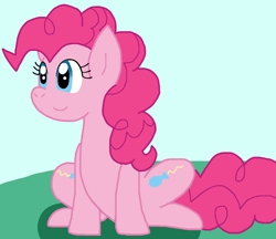 Size: 888x766 | Tagged: safe, artist:cmara, pinkie pie, earth pony, pony, g4, female, outdoors, sitting, solo