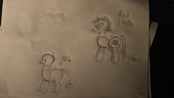 Size: 4096x2304 | Tagged: safe, artist:kishosei, oc, oc only, oc:ardent blossom, unicorn, g4, my little pony: friendship is magic, female, horn, mare, photo, sketch, solo, traditional art