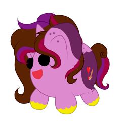 Size: 1473x1478 | Tagged: safe, artist:naoto yazarän, oc, oc:kathepaint, pony, unicorn, chibi, horn, pony bolita